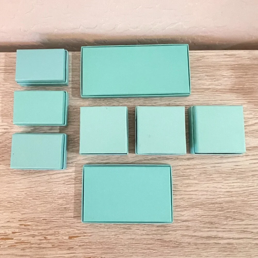 Tiffany & Co. Box Set of 8 Blue Vintage Pouch Empty Boxes Jewelry Storage - Picture 3 of 10